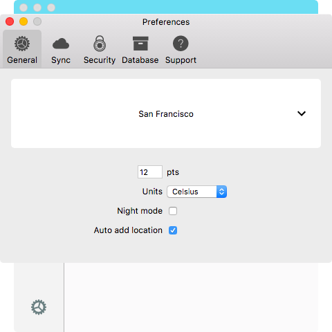 Mac Journal App Settings